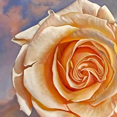 "Pilgrimage" - floral painting, skyscape, realism - Georgia O'Keeffe