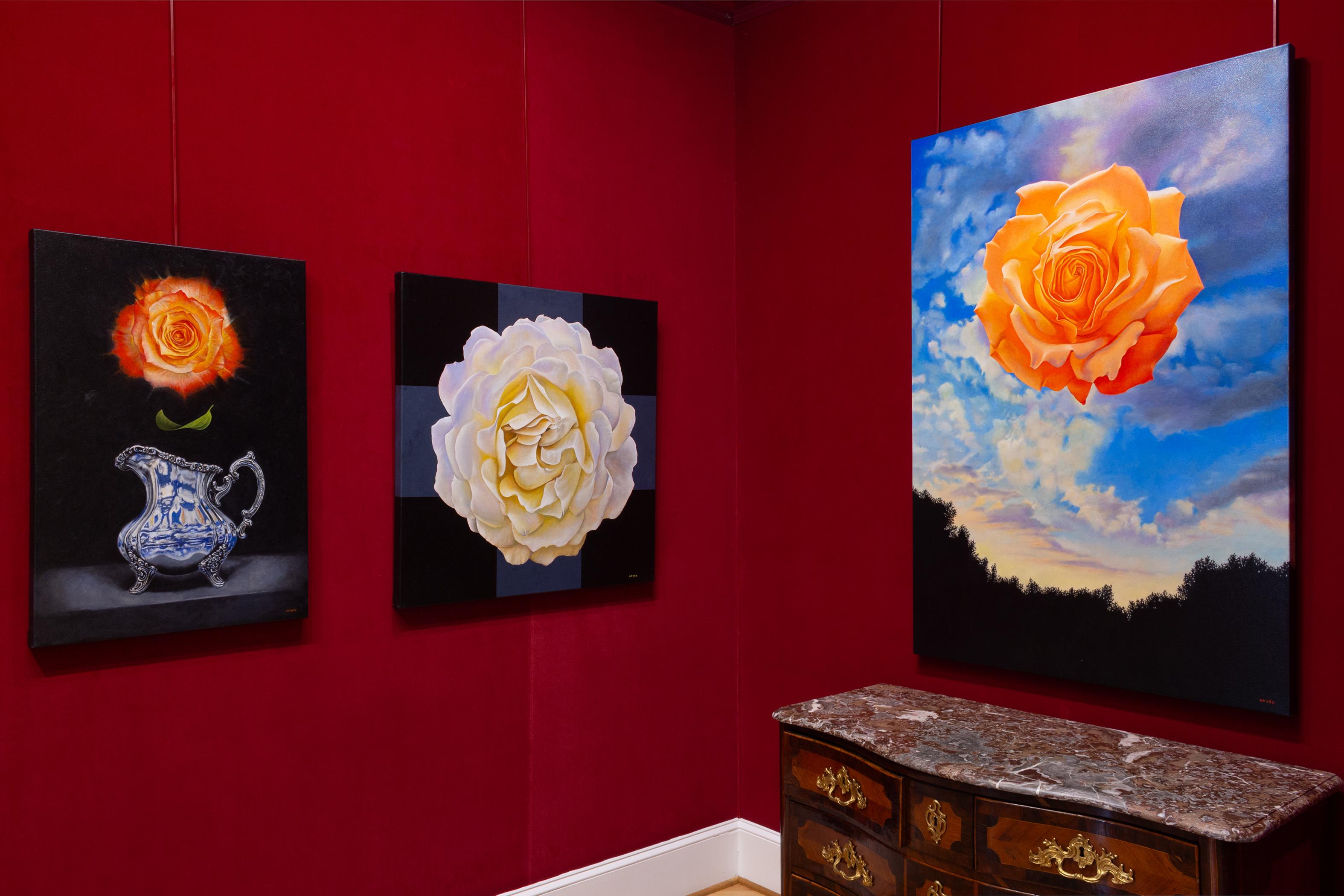 Este cuadro presenta tonos naranjas, verdes y azules.

Jim Wise se inspira en las obras de Georgia O'Keeffe, Rene Magritte, James Rosenquist, Ed Ruscha y las naturalezas muertas holandesas del siglo XVII. 

Las pinturas a gran escala y meticulosas