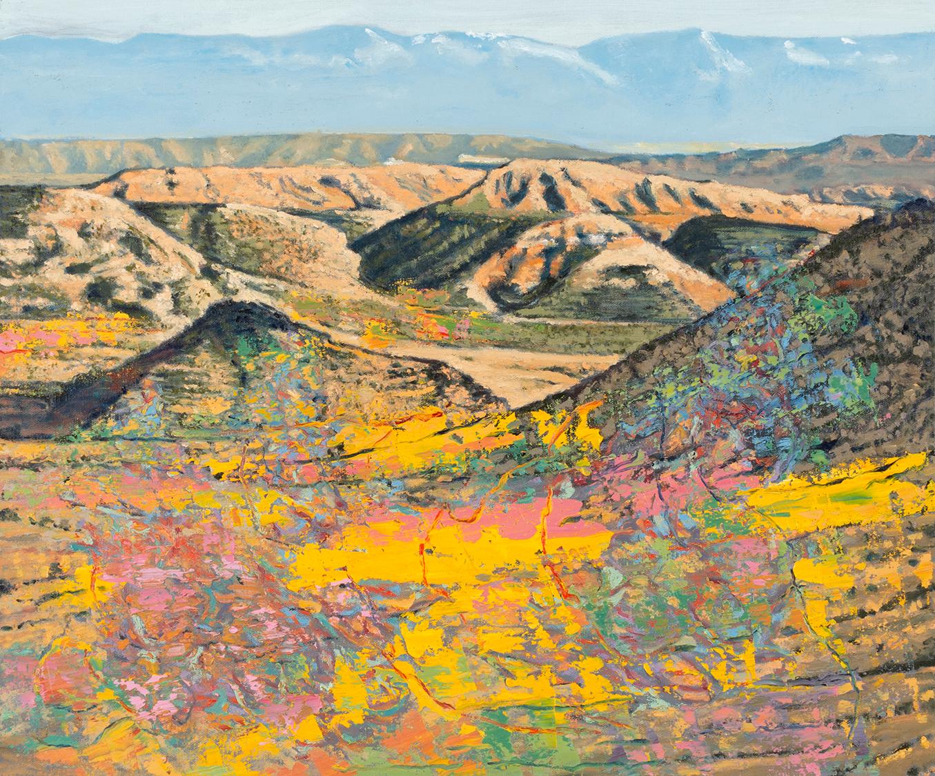 Landscape Painting Jim Woodson - Émanations temporelles Spontanées