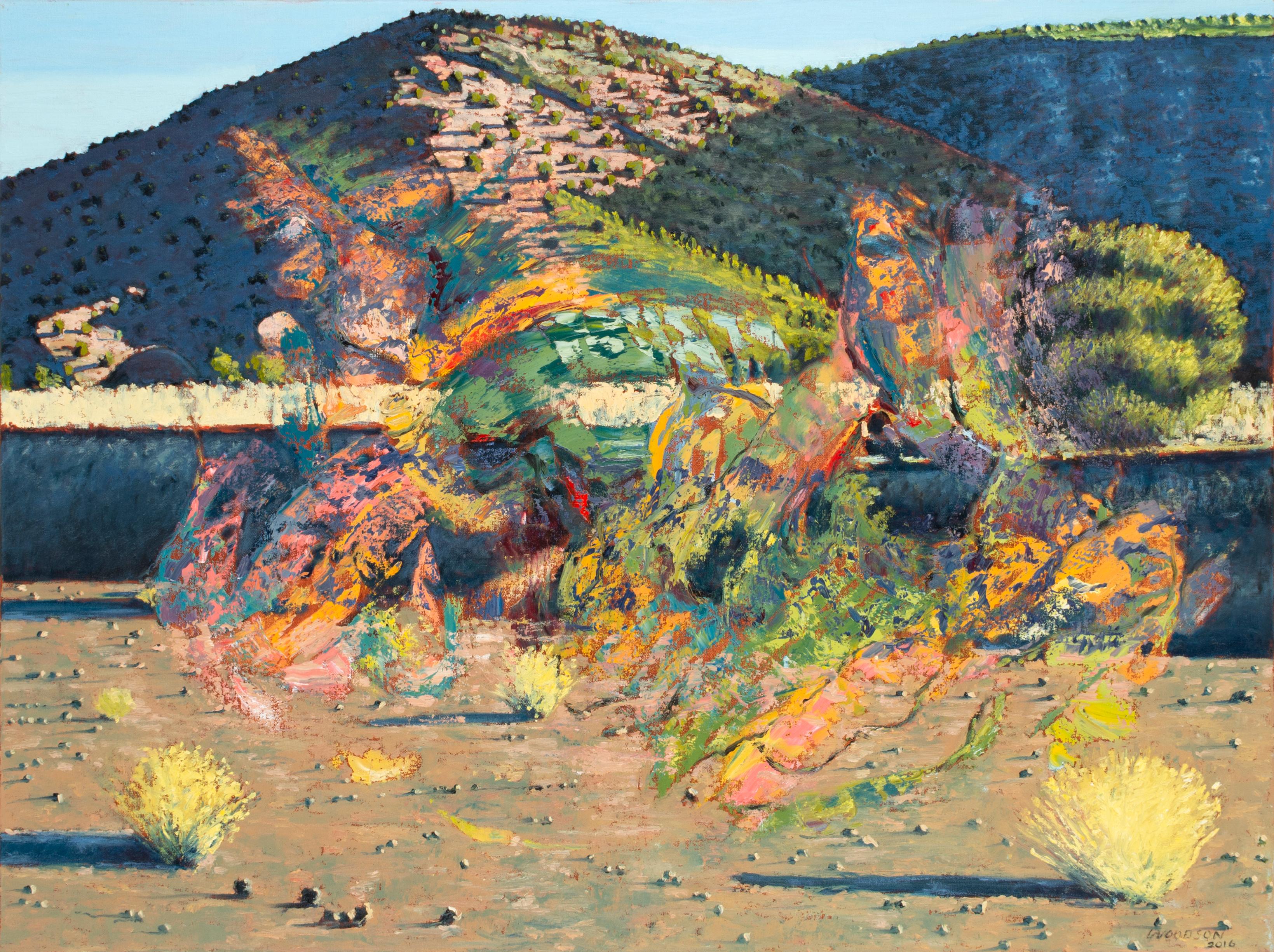 Landscape Painting Jim Woodson - Disturbance temporelle par languette