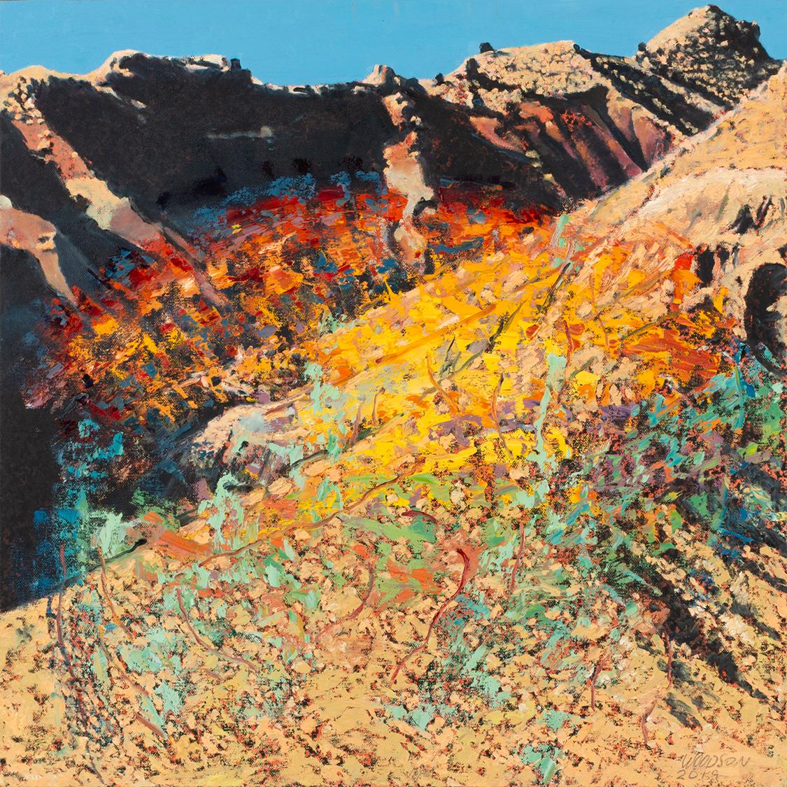 Landscape Painting Jim Woodson - Clarteurs temporels déployants