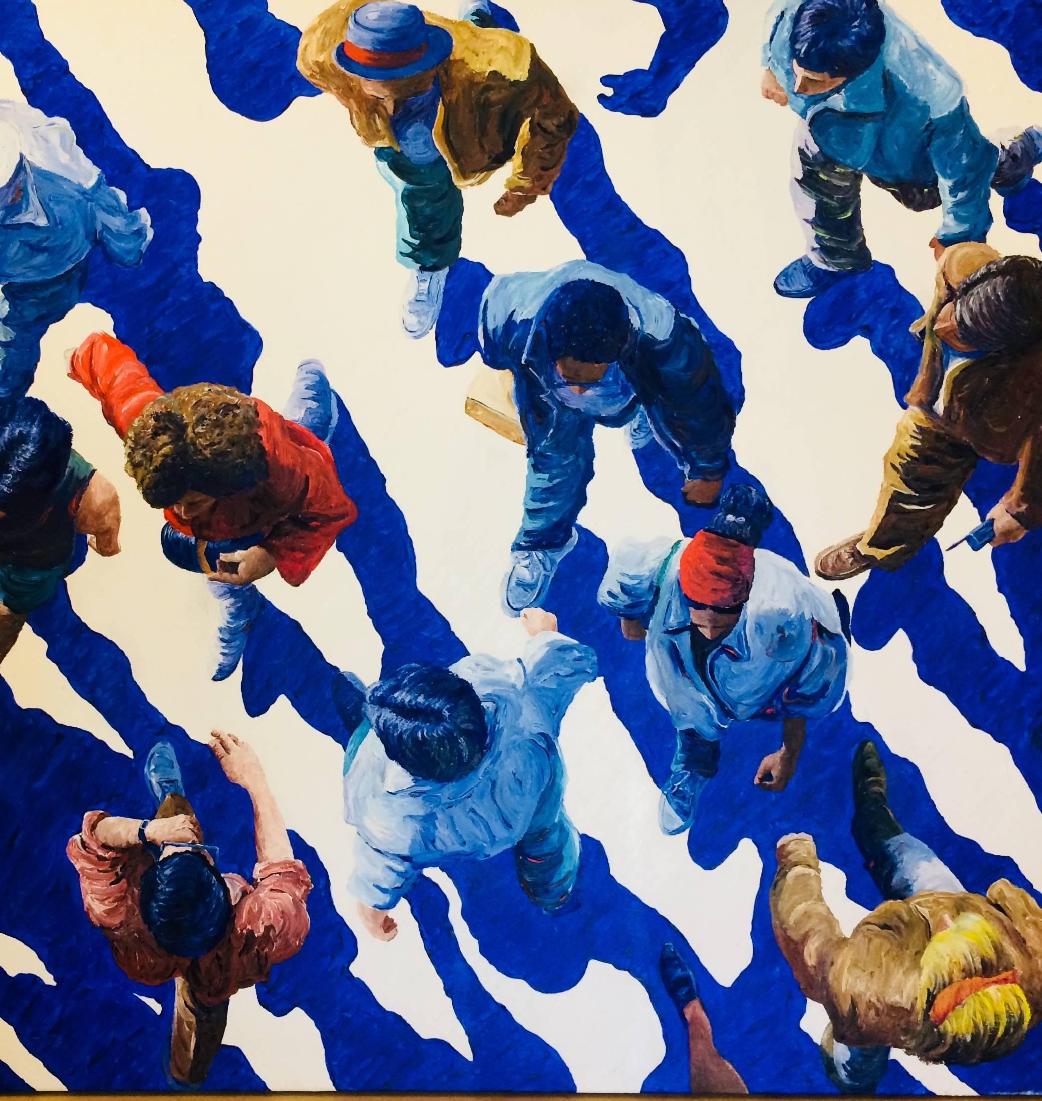 Pedestrians 15 - Painting by Jim Zwadlo