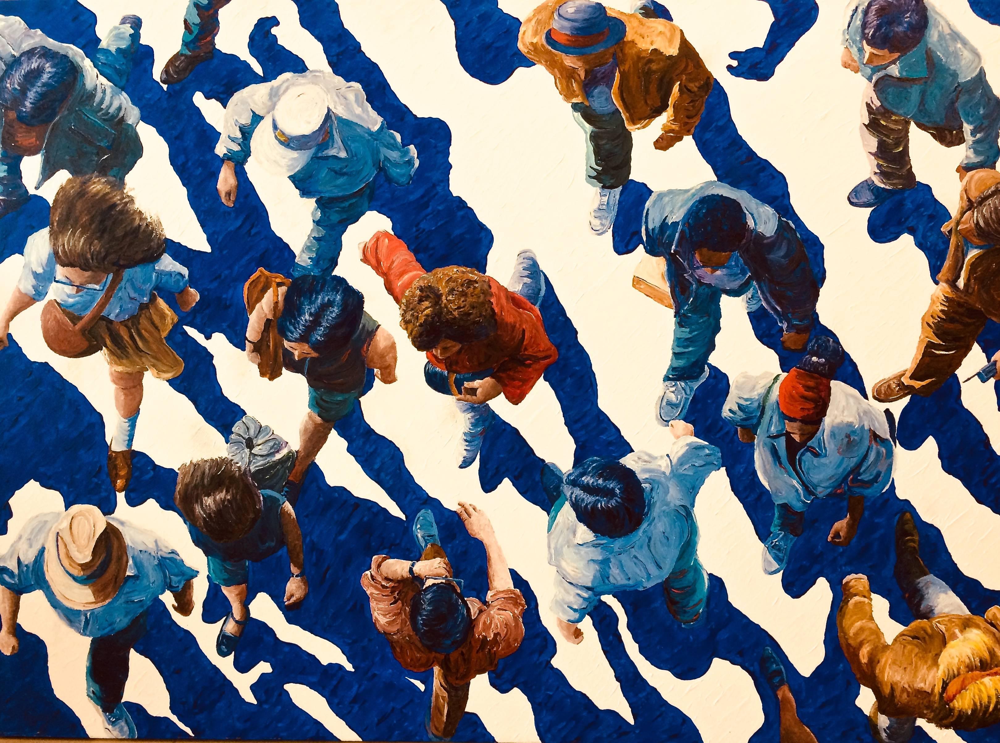 Jim Zwadlo Figurative Painting - Pedestrians 15