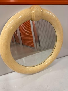 Jimeco large bone mirror circa 1980. Signed