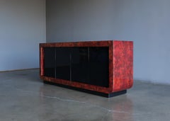 Jimeco ltda Lacquered Cork Credenza, Columbia, circa 1990