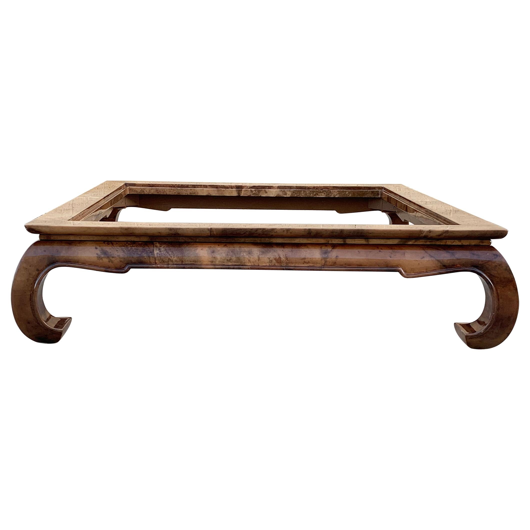 Jimeco ltda Lacquered Goatskin Coffee Table, Ming Style