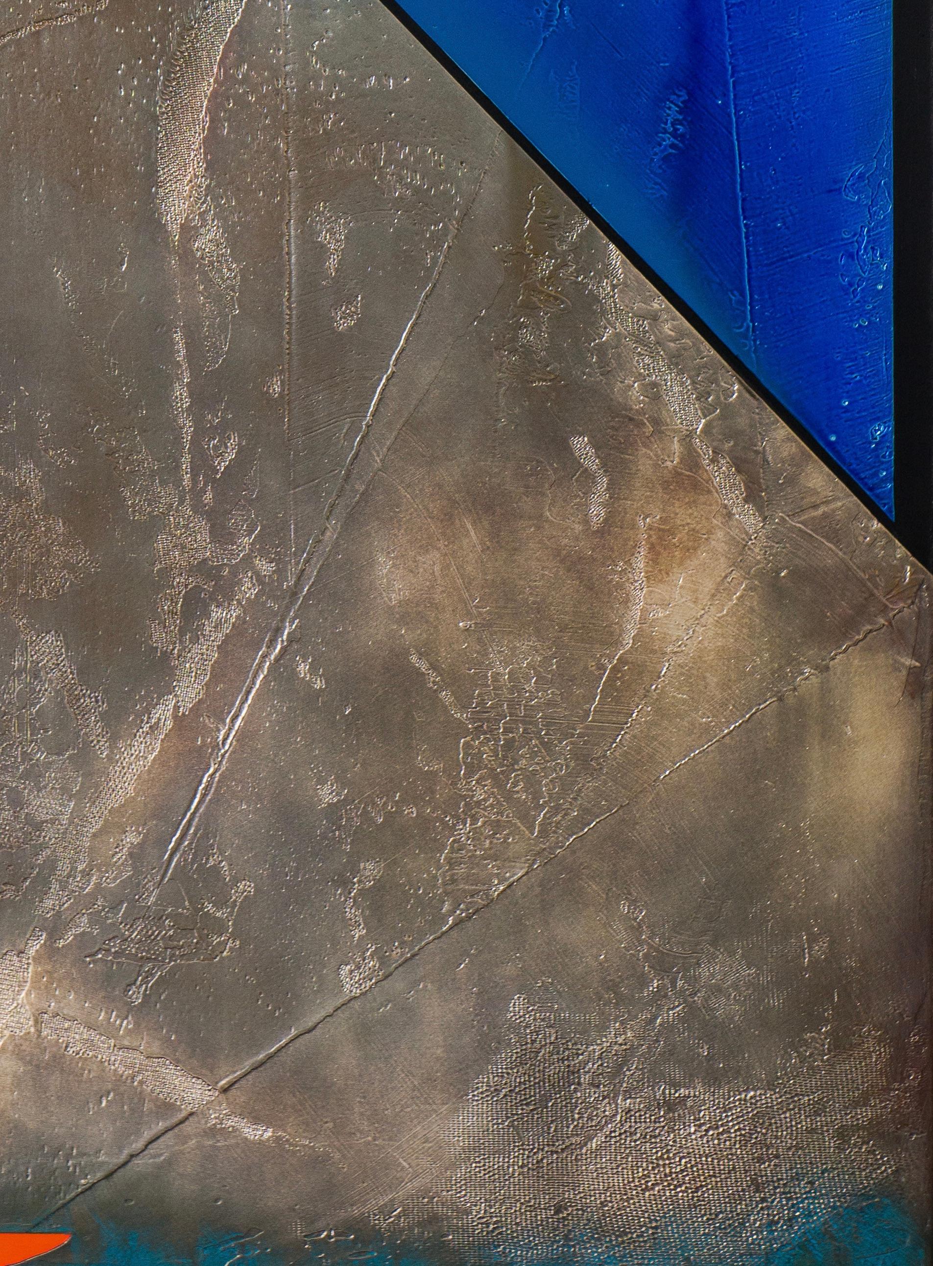 Jage Blue Crystal (2023, deposito d'argento e acrilico su tela, Jimi Gleason) in vendita 3