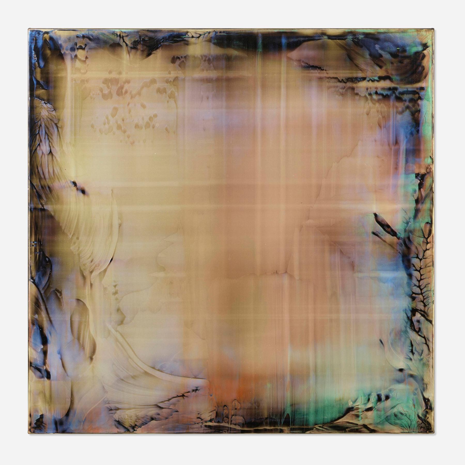 Pearl Crunch, Pearlescent Acrylic on Canvas Painting by Jimi Gleason, 2006

Additional information:
Medium: Pearlescent acrylic on canvas
Condition: Excellent
Dimensions: 24 × 25 × 1 3/4 in (61 × 63.5 × 4.4 cm)

About artist: "In Gleason’s