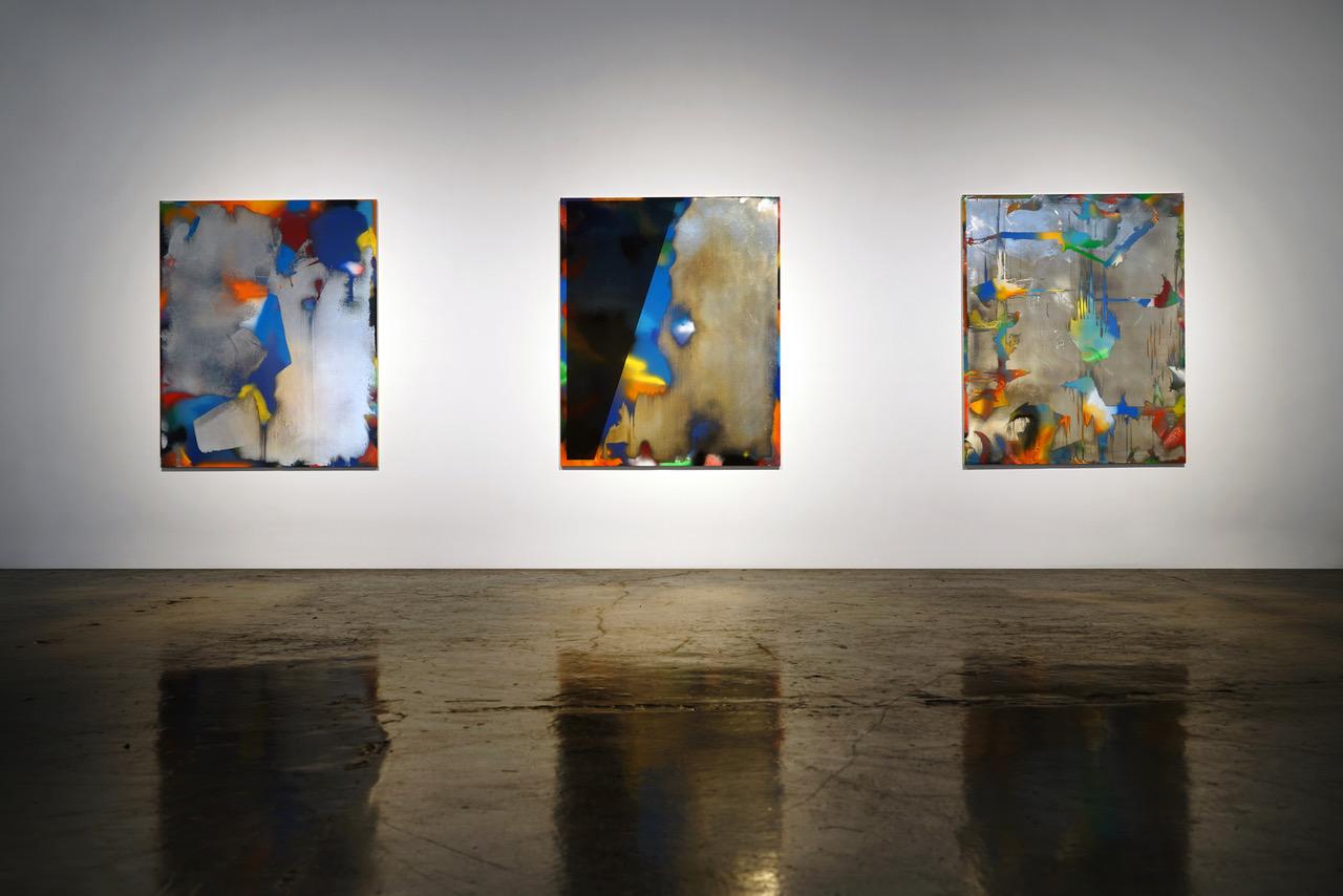 Shadow Flyer - Abstract Painting Argento di Jimi Gleason