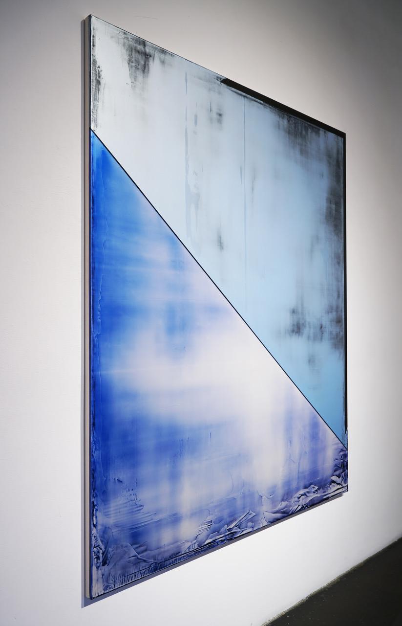 Volume of Light - Blue Abstract Painting by Jimi Gleason