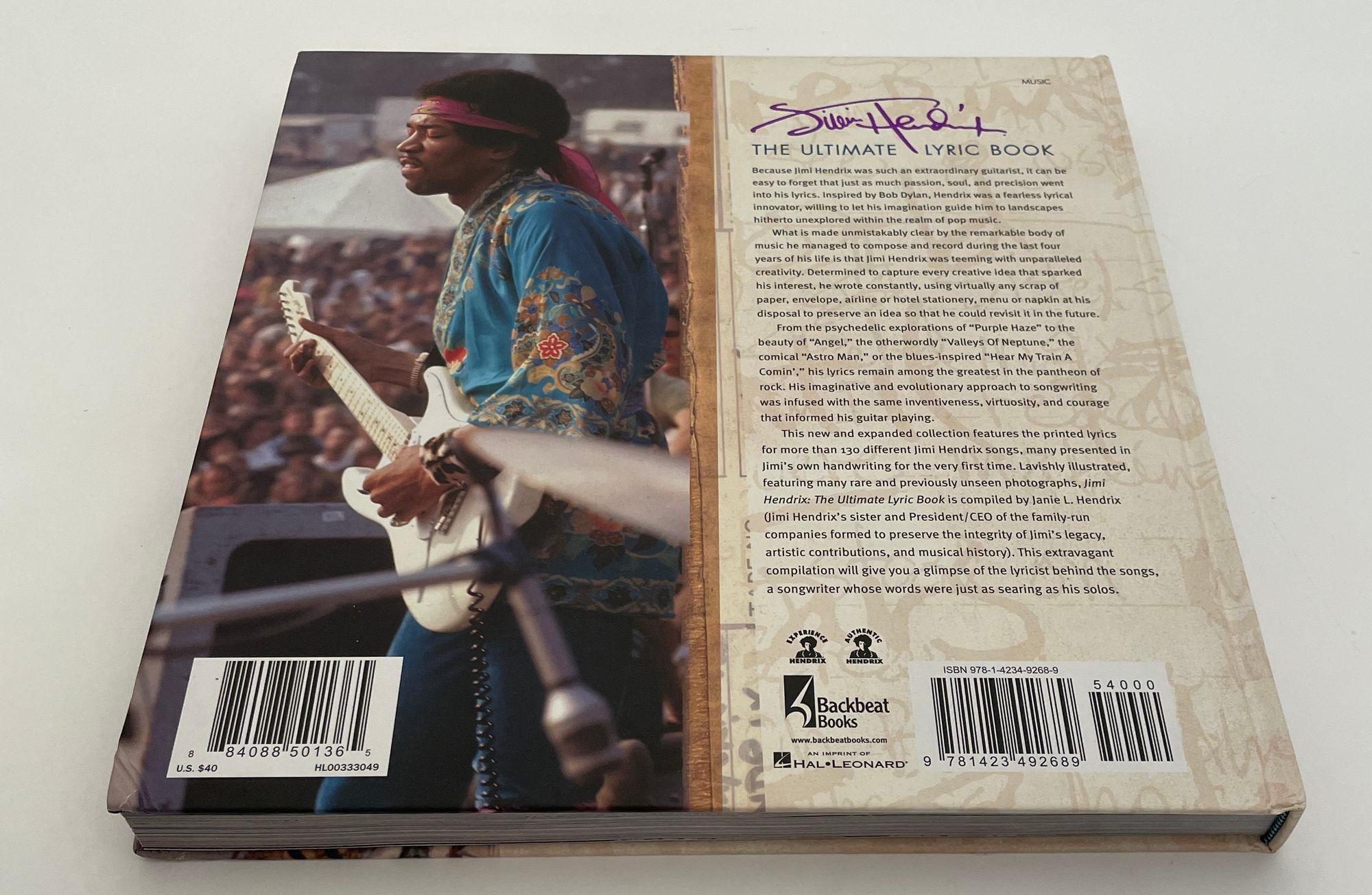 Anglais Jimi Hendrix The Ultimate Lyric Book de Janie Hendrix en vente
