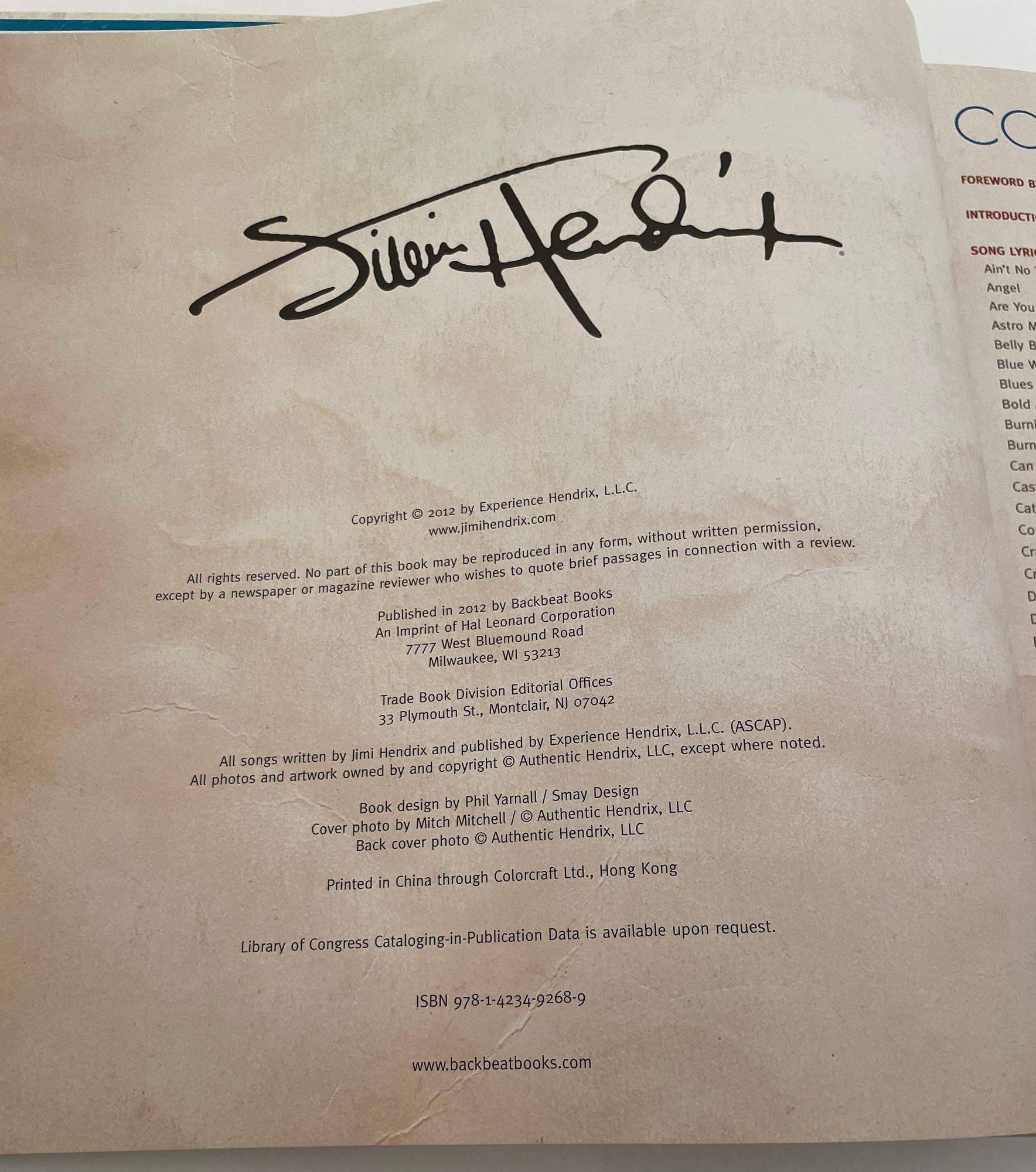 Jimi Hendrix The Ultimate Lyric Book de Janie Hendrix en vente 1