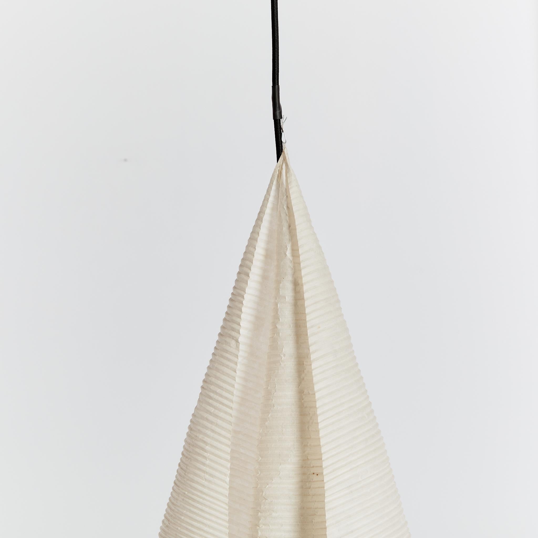 Plastic Jimken paper sculptural pendant light by Ingo Maurer