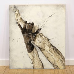 Separation_4 - Drip-Painted Ballerina Painting Modern Ballet Dancer Original Art