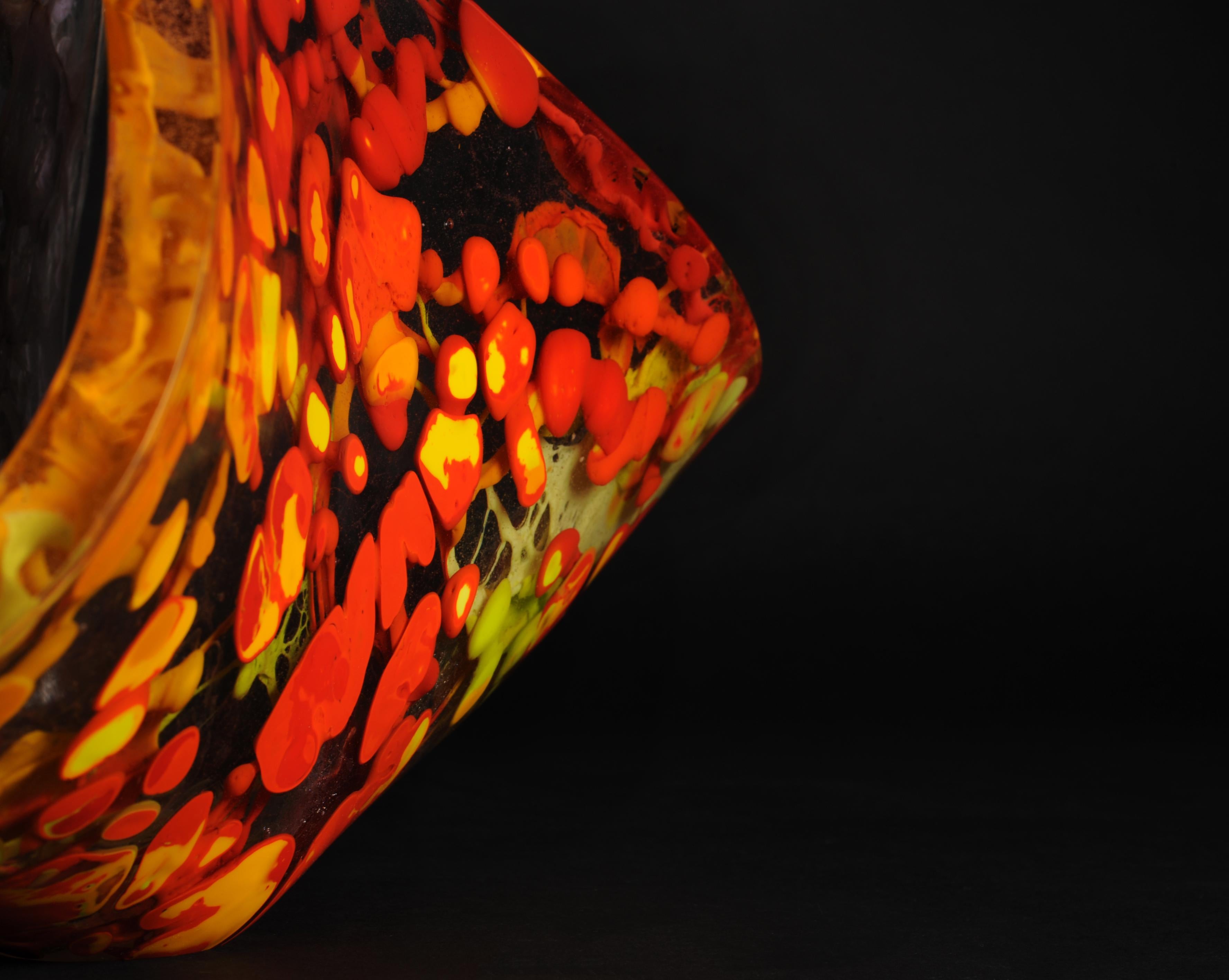 Mexican JIMMIZ MAREA  Contemporary Organic Multicolor Glass Centerpiece Sculpture For Sale