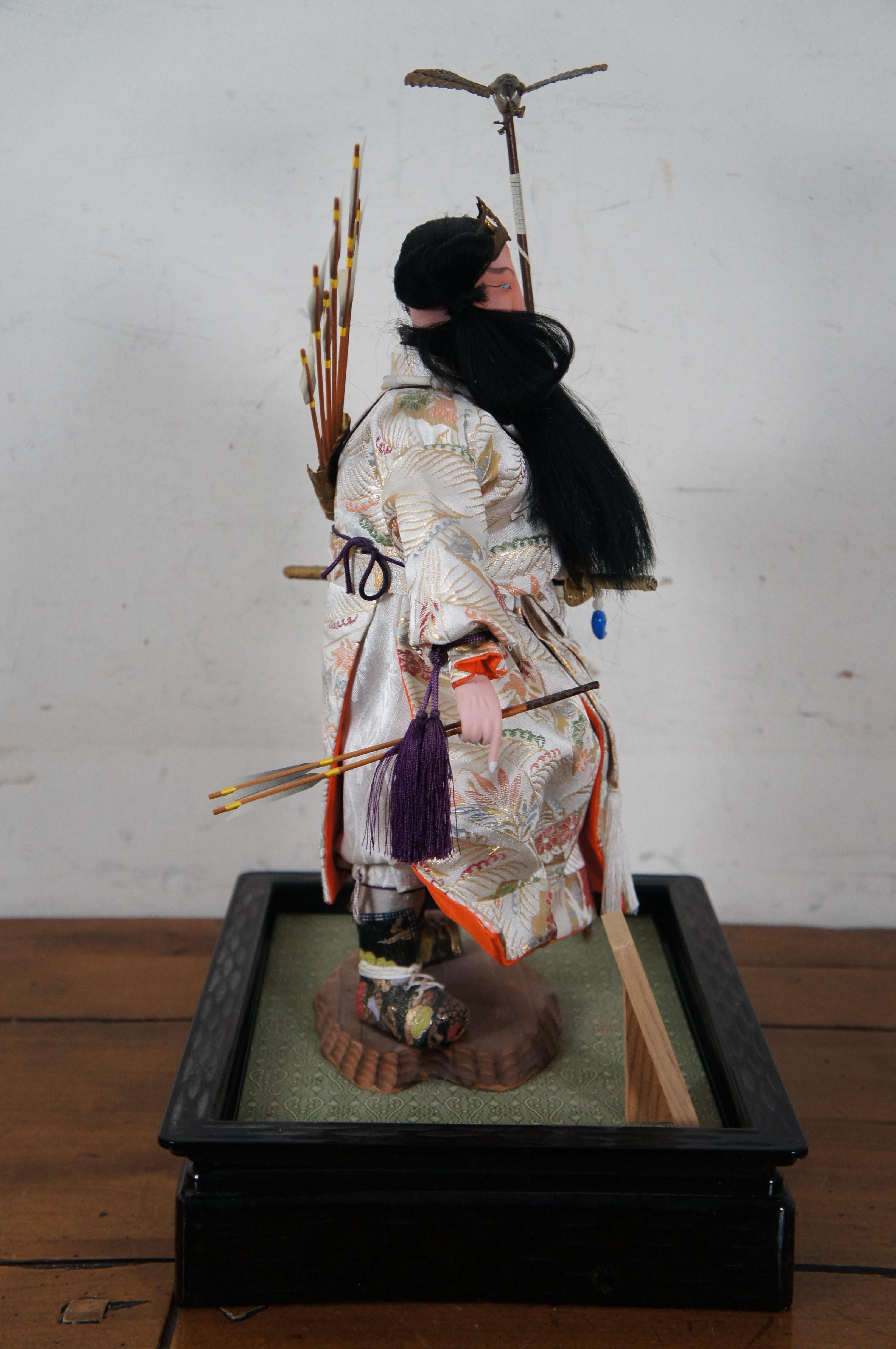 Japonisme Jimmu Tenno Empereur Japonais Porcelaine Bisque Poupée Samouraï Figurine 18