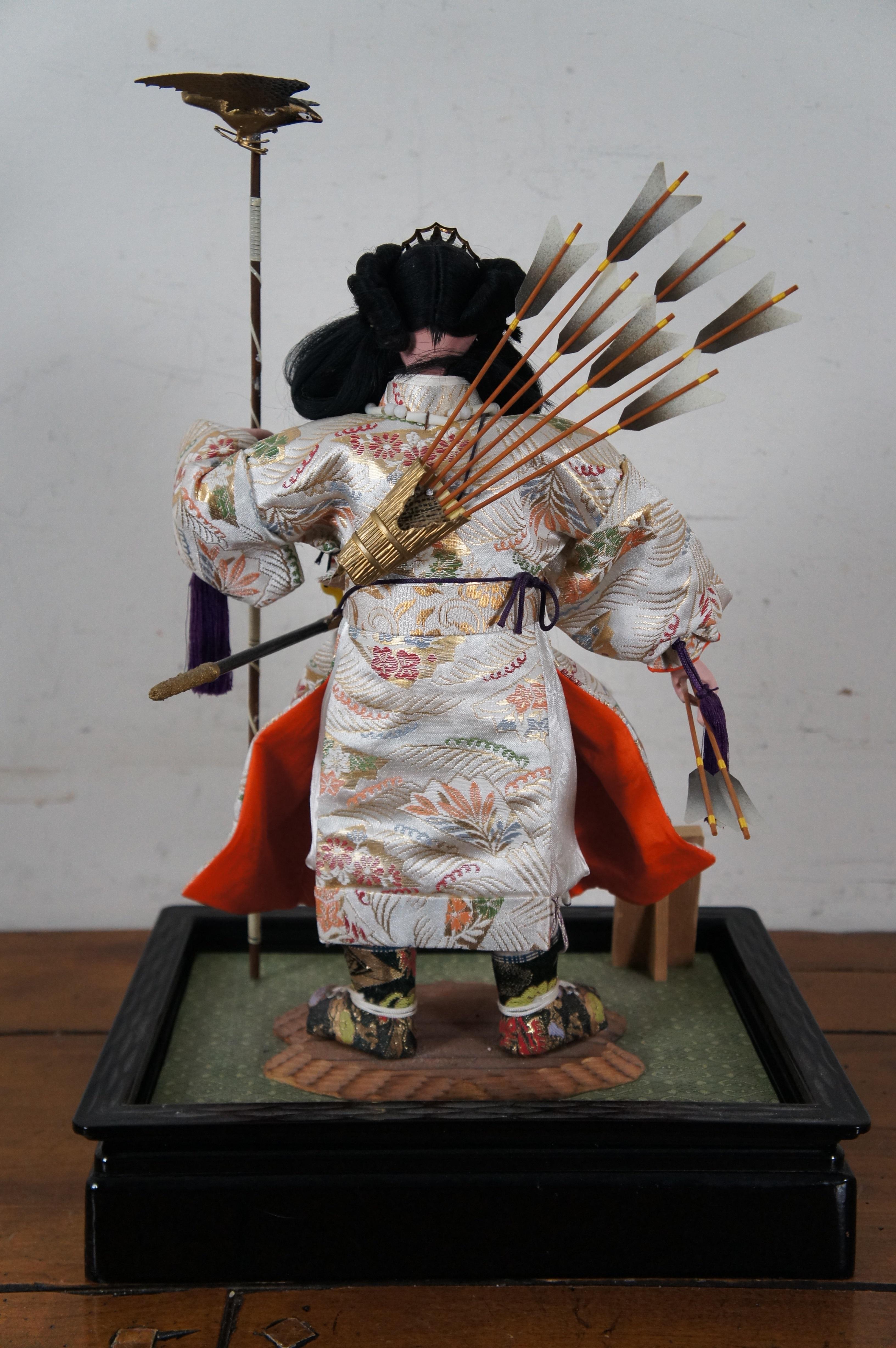 Jimmu Tenno Empereur Japonais Porcelaine Bisque Poupée Samouraï Figurine 18