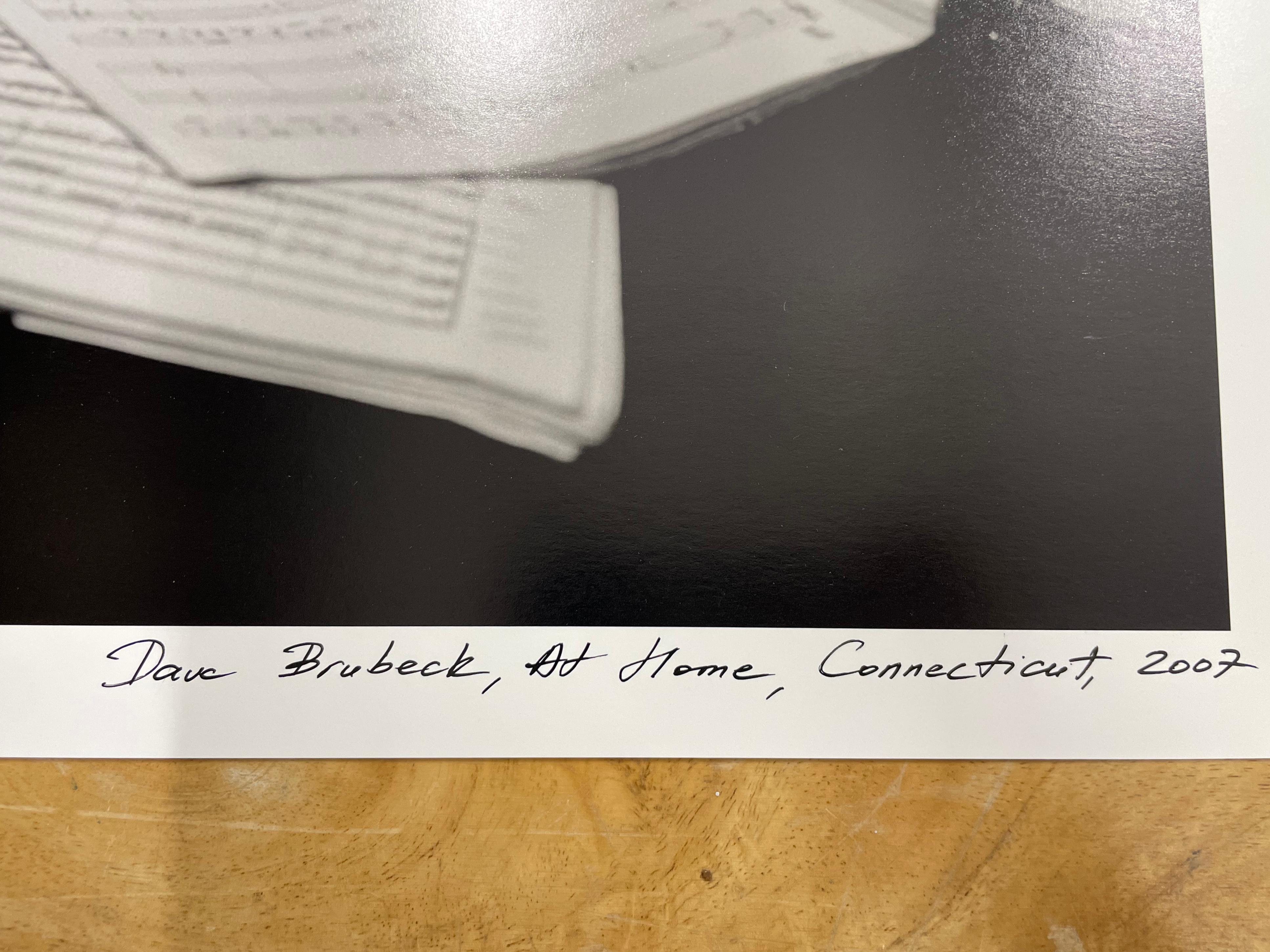 Dave Brubeck At Home, Connecticut - Black and White Photograph, Portrait, Music For Sale 1