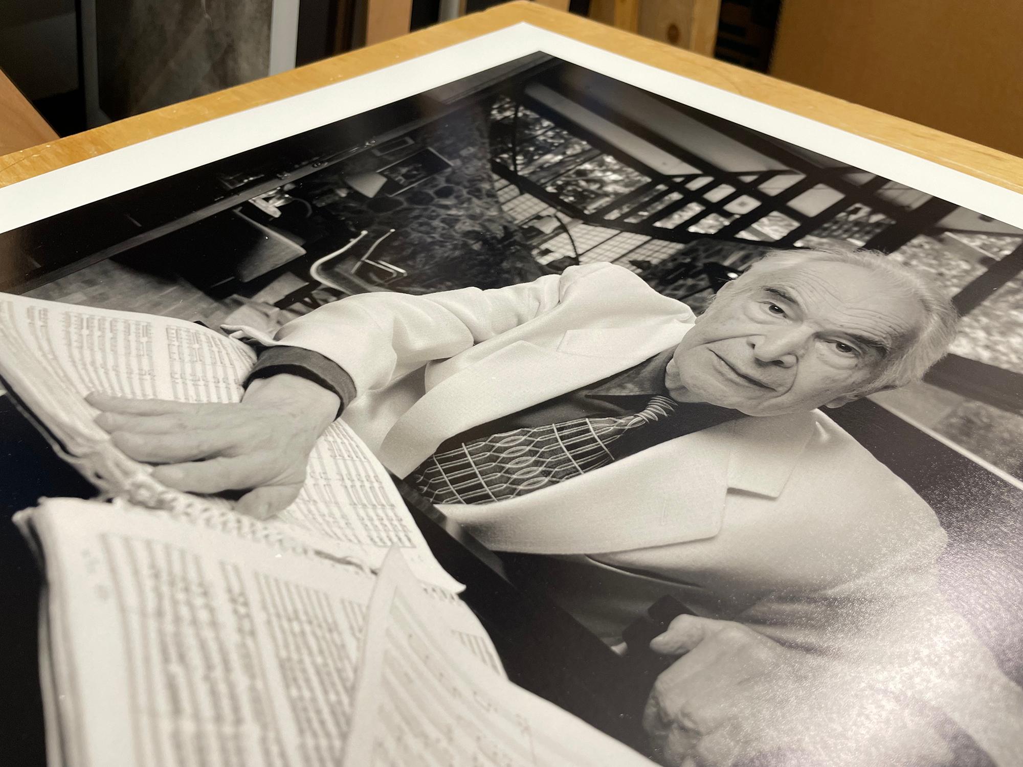 Dave Brubeck At Home, Connecticut - Black and White Photograph, Portrait, Music For Sale 2