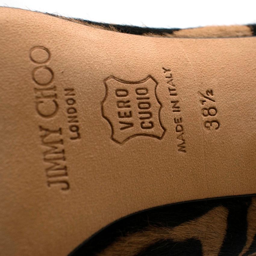 Women's Jimmy Choo animal print calf hair boots - Size EU 38.5 For Sale
