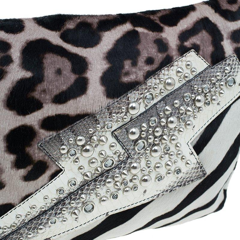 Jimmy Choo Animal Print Pony Hair Shoulder Bag 3