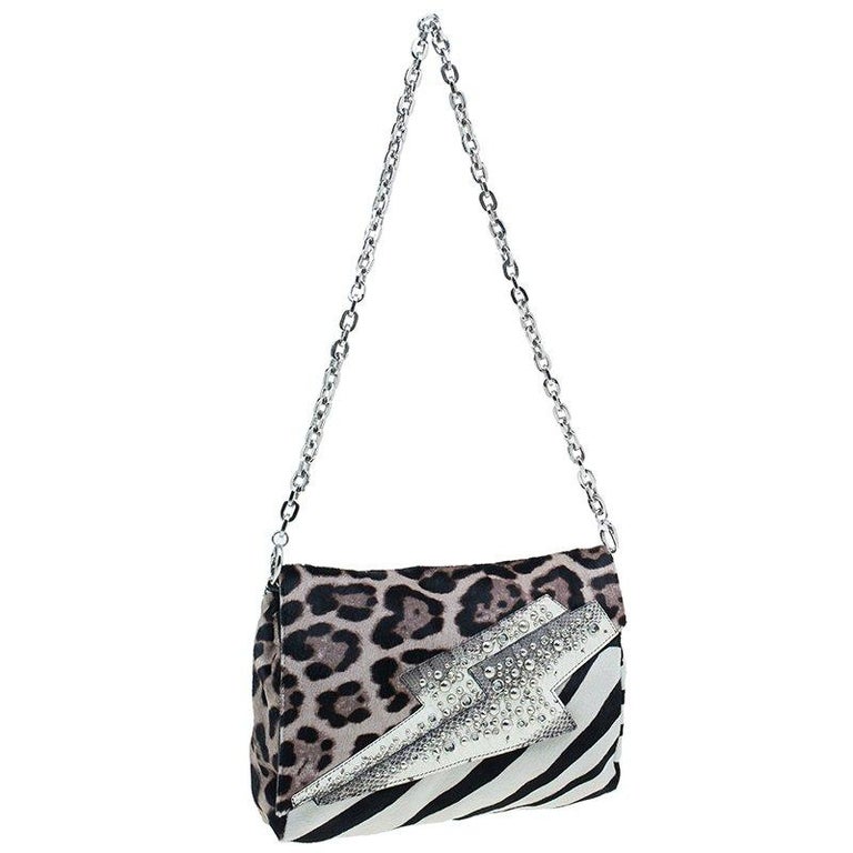 Jimmy Choo Animal Print Pony Hair Shoulder Bag For Sale at 1stDibs