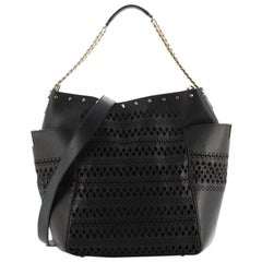Jimmy Choo Anna Tote Laser Cut Leather