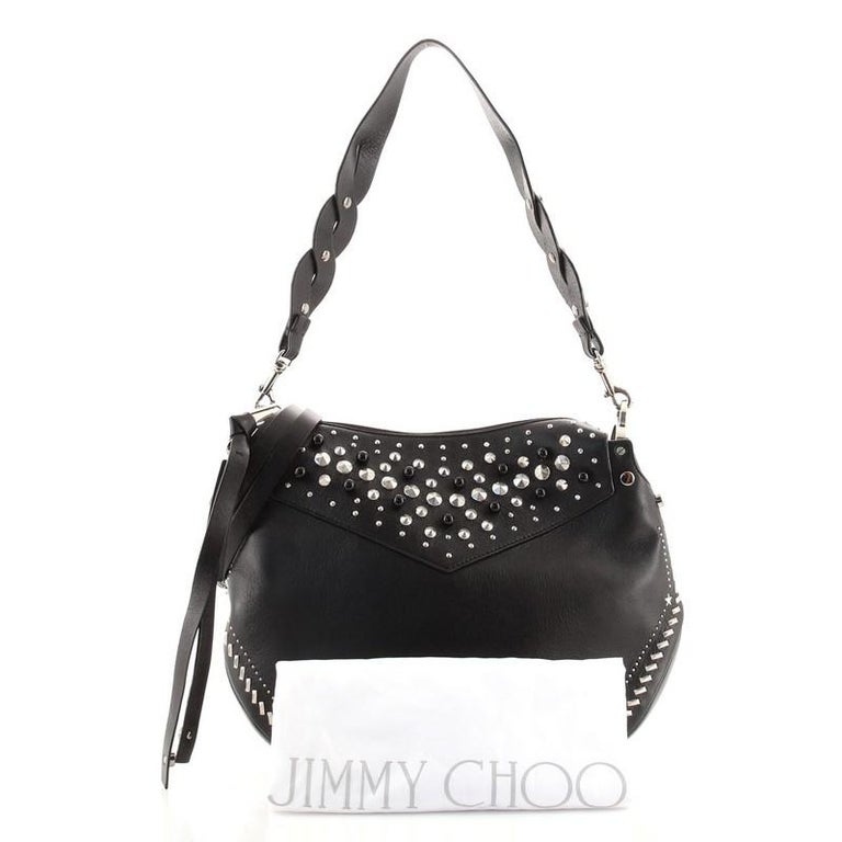 Jimmy Choo Artie Hobo Leather with Studded Detail Mini at 1stDibs
