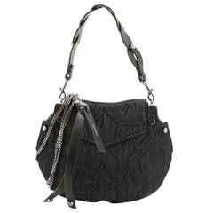 Jimmy Choo Artie Hobo Quilted Denim Mini