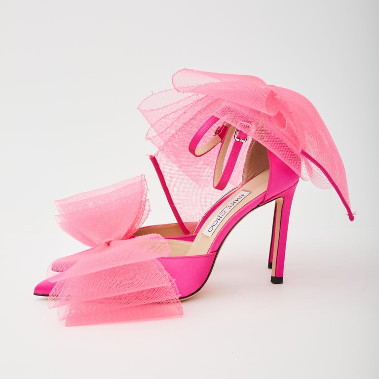 HOT Red Bow Jimmy Choo Bow Shoes Jimmy Choo Asymmetric