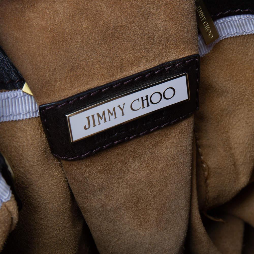Jimmy Choo Beige/Brown Leopard Print Calf Hair and Suede Mandah Expandable Hobo 4