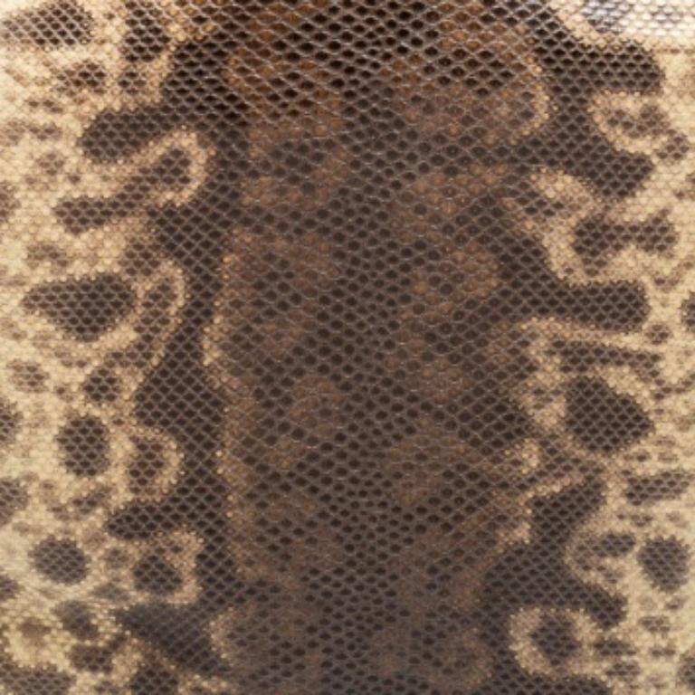 Bolso Jimmy Choo Beige/Verde Karung y Watersnake Anna en venta 3