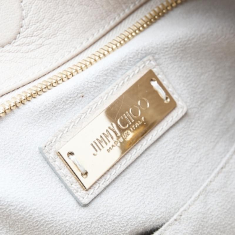 Women's Jimmy Choo Beige Leather Large Charlie Tote For Sale