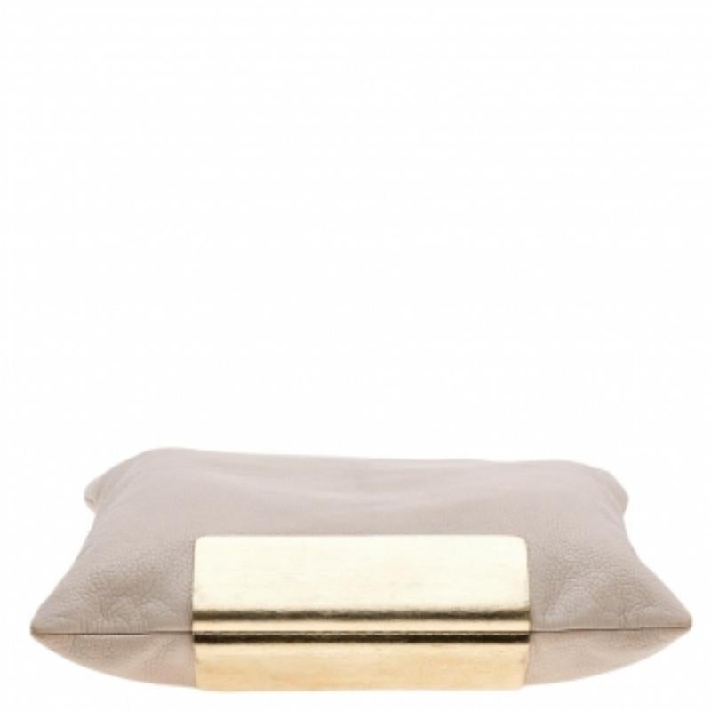 Jimmy Choo Beige Leather Large Charlie Tote For Sale 1