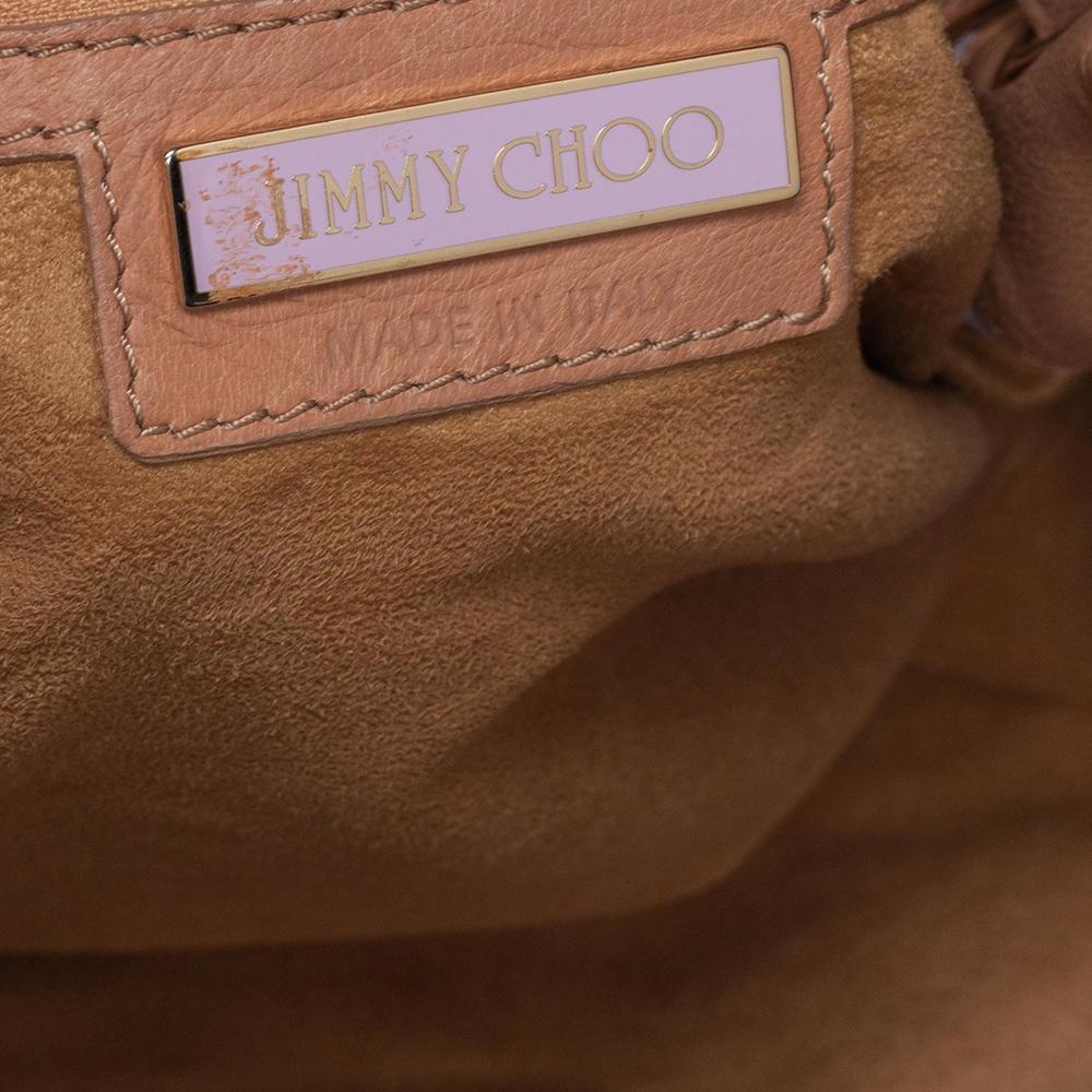 Jimmy Choo Beige Leather Ramona Shoulder Bag In Fair Condition In Dubai, Al Qouz 2