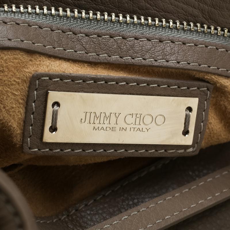 Jimmy Choo Beige Leather Small Rosalie Sacthel 3