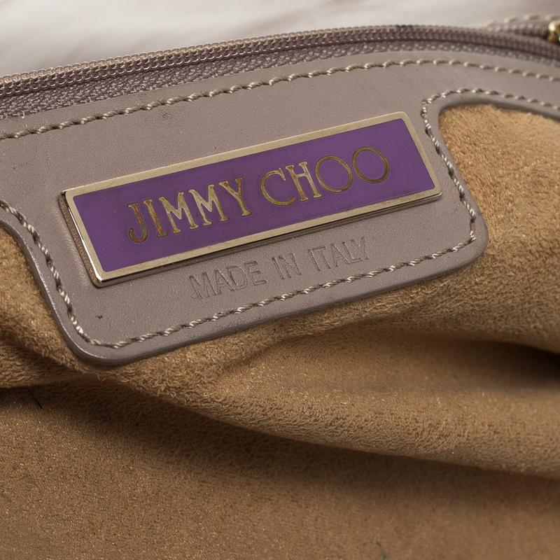 Jimmy Choo Beige Nubuck and Leather Flap Shoulder Bag For Sale 2