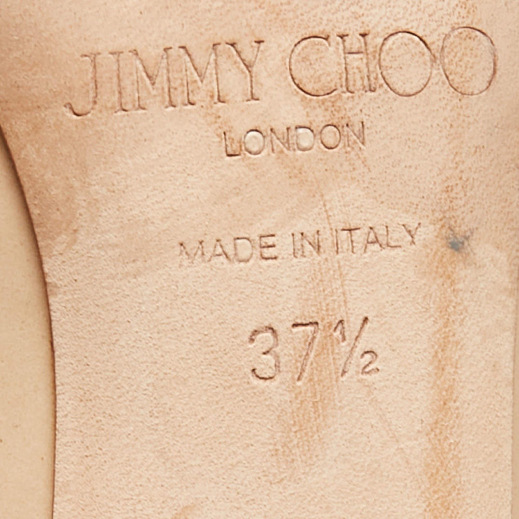 Jimmy Choo Beige Patent Leather Love Pumps Size 37.5 3