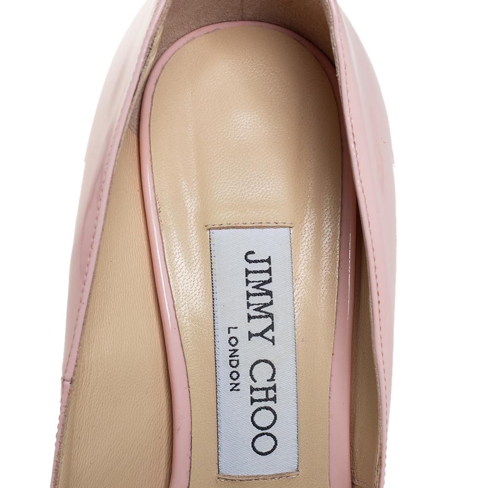 Jimmy Choo Beige Patent Leather Romy Pumps Size 36 2