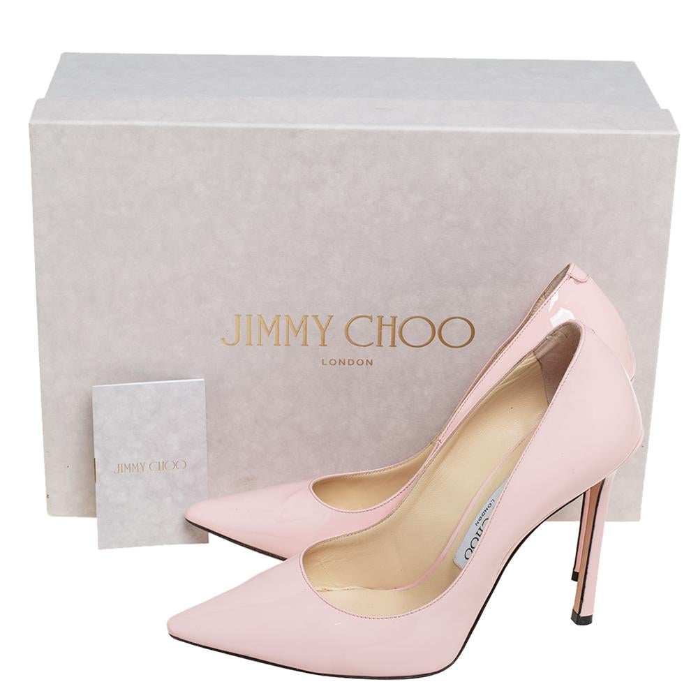 Jimmy Choo Beige Patent Leather Romy Pumps Size 36 4