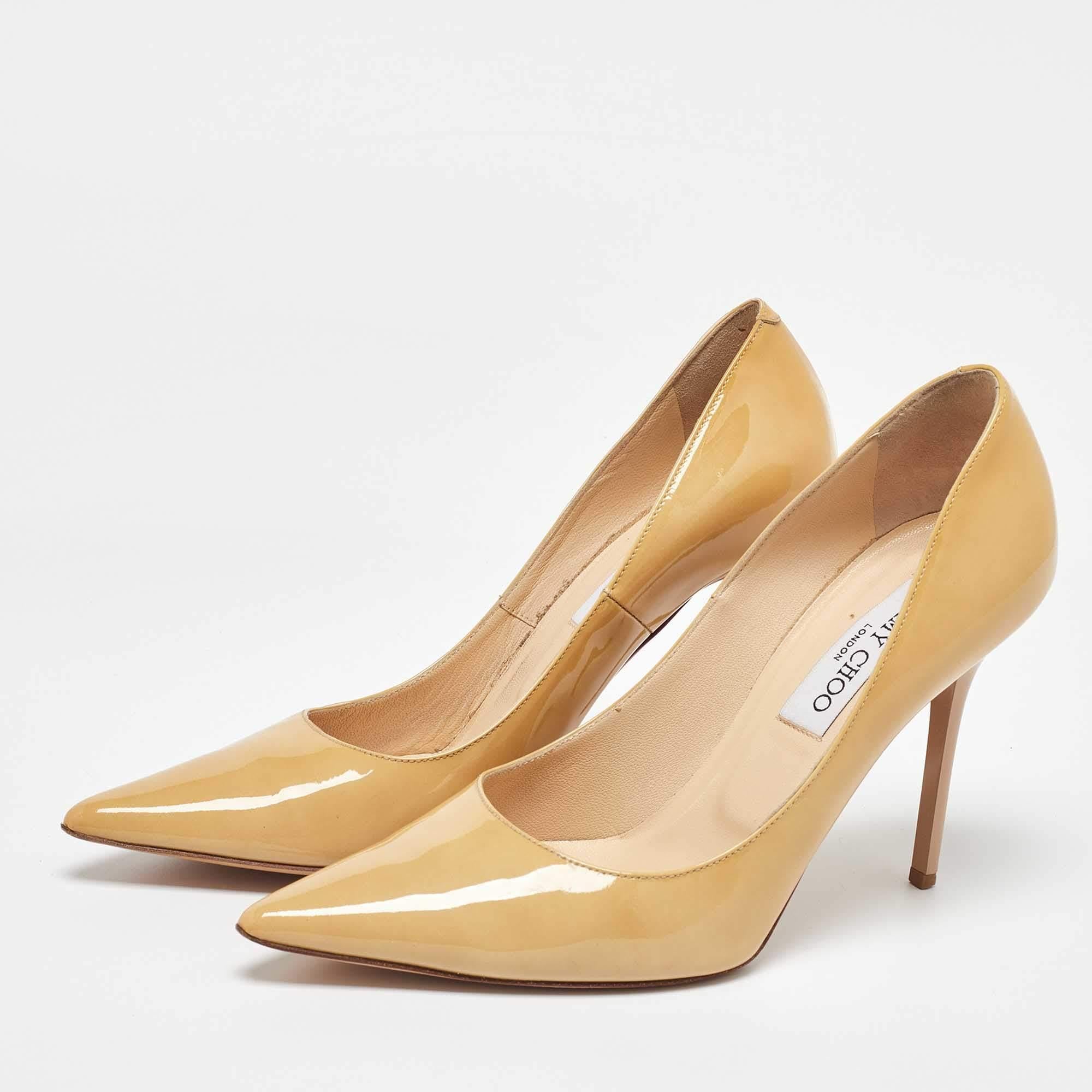 Make a chic style statement with these designer pumps. They showcase sturdy heels and durable soles perfect for your fashionable outings