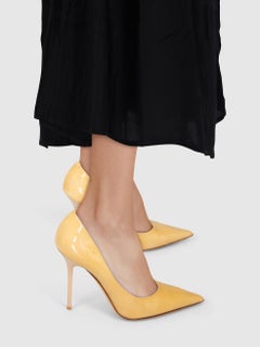 Jimmy Choo Beige Patent Pointed Pumps Size IT 37