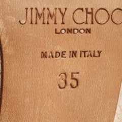 Jimmy Choo Beige Snakeskin Embossed Pumps Size 35