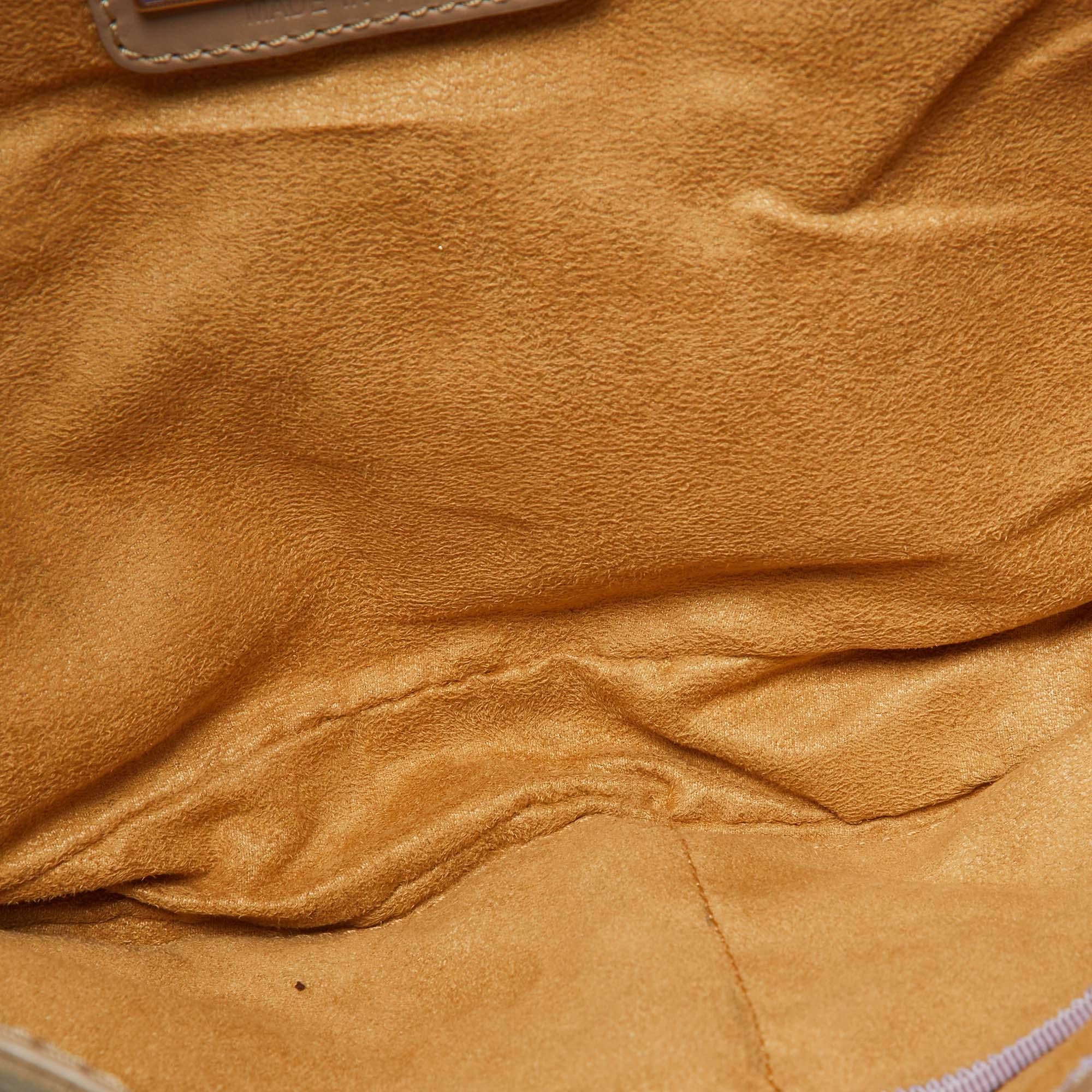 Jimmy Choo Beige Suede and Leather Flap Shoulder Bag For Sale 3