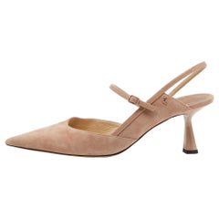 Jimmy Choo Beige Suede Ray Slingback Pumps Size 41