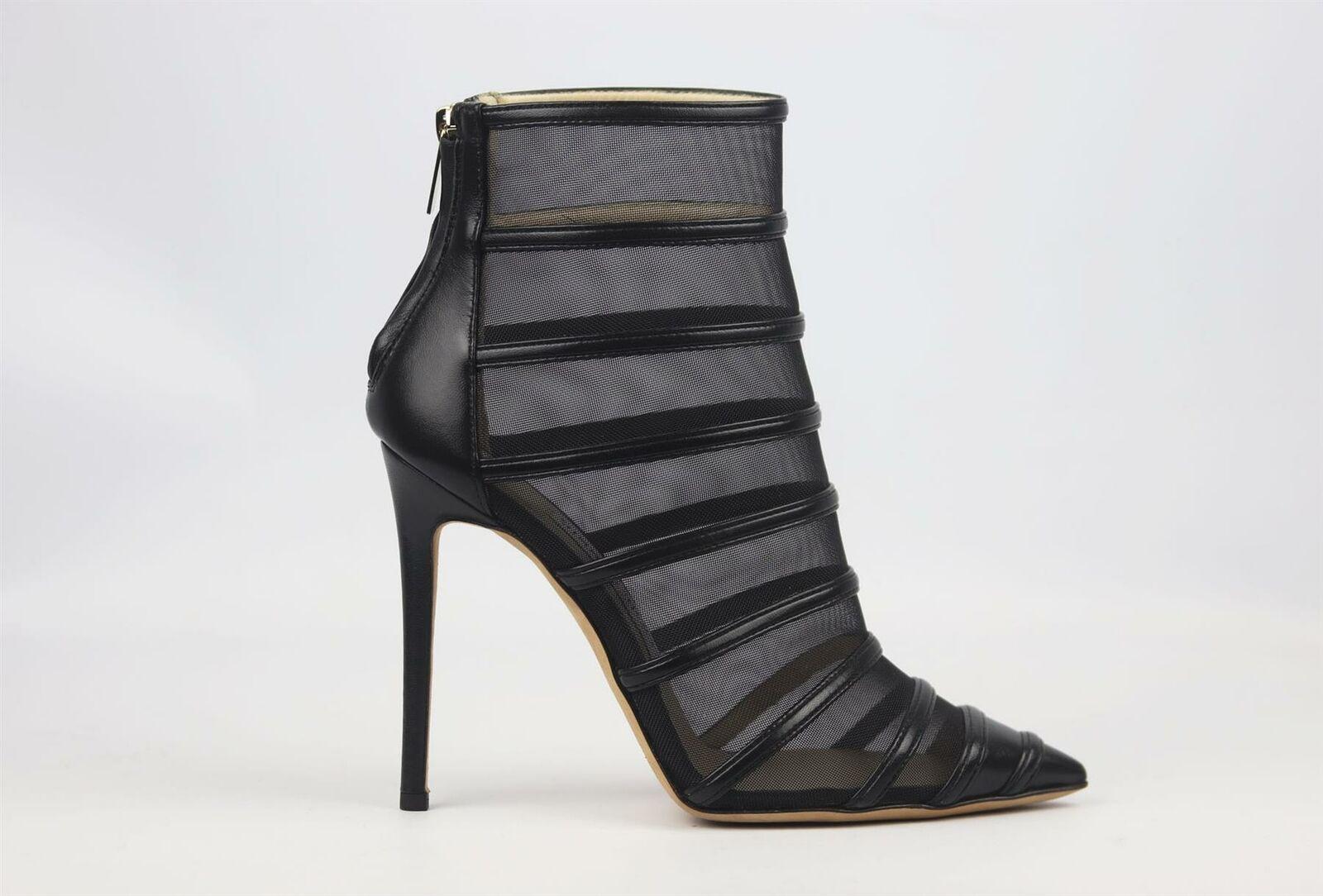 Jimmy Choo's 'Belle' pointed-toe ankle boots borrow elements from vintage styles, they have been crafted in Italy from leather trimmed with mesh inserts.
Heel measures approximately 109 mm/ 4.3 inches.
Leather trimmed with mesh inserts
Zip fastening