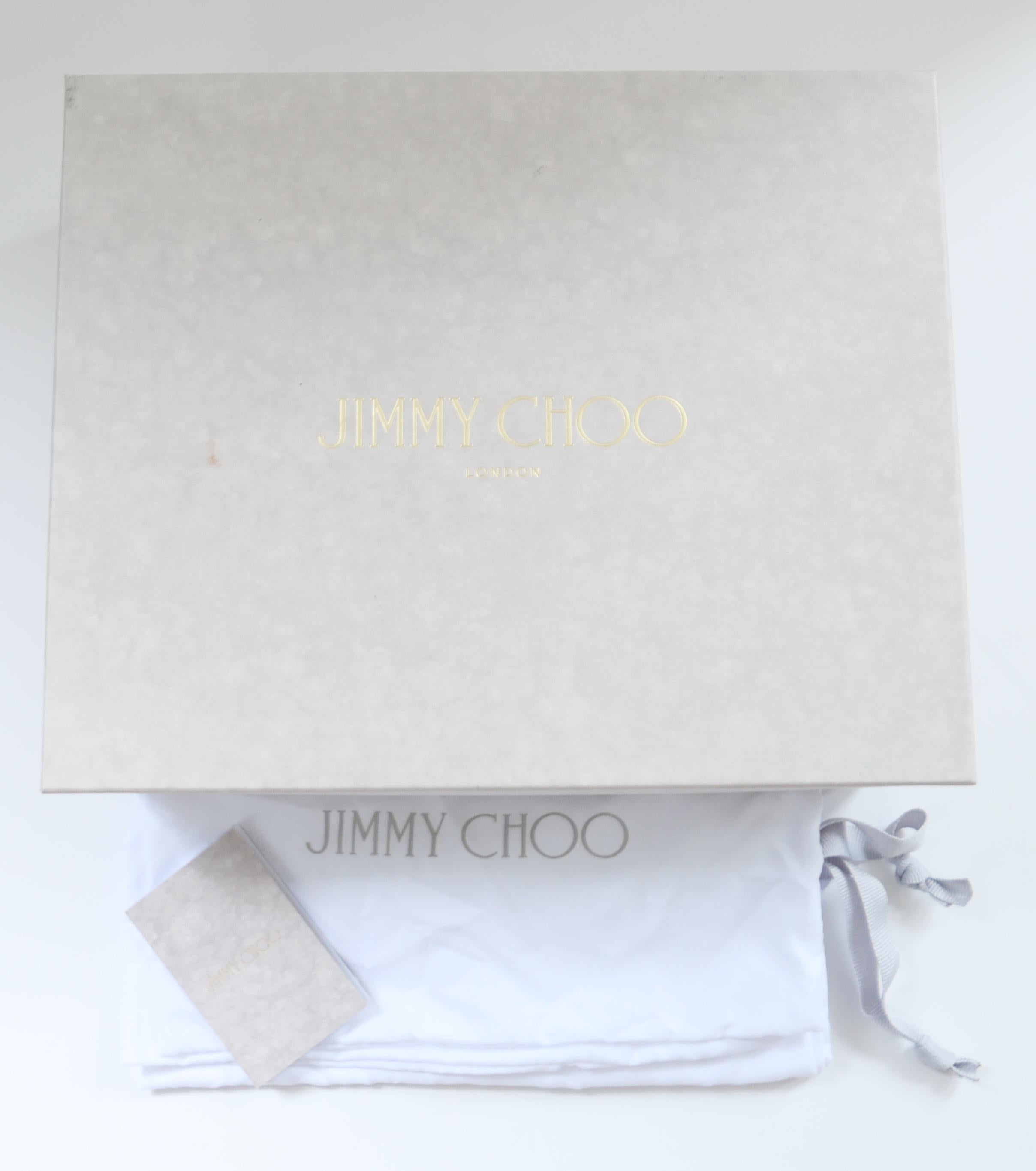 Jimmy Choo Beziers 50 Sandalias de tacón fino azul ahumado en venta 2