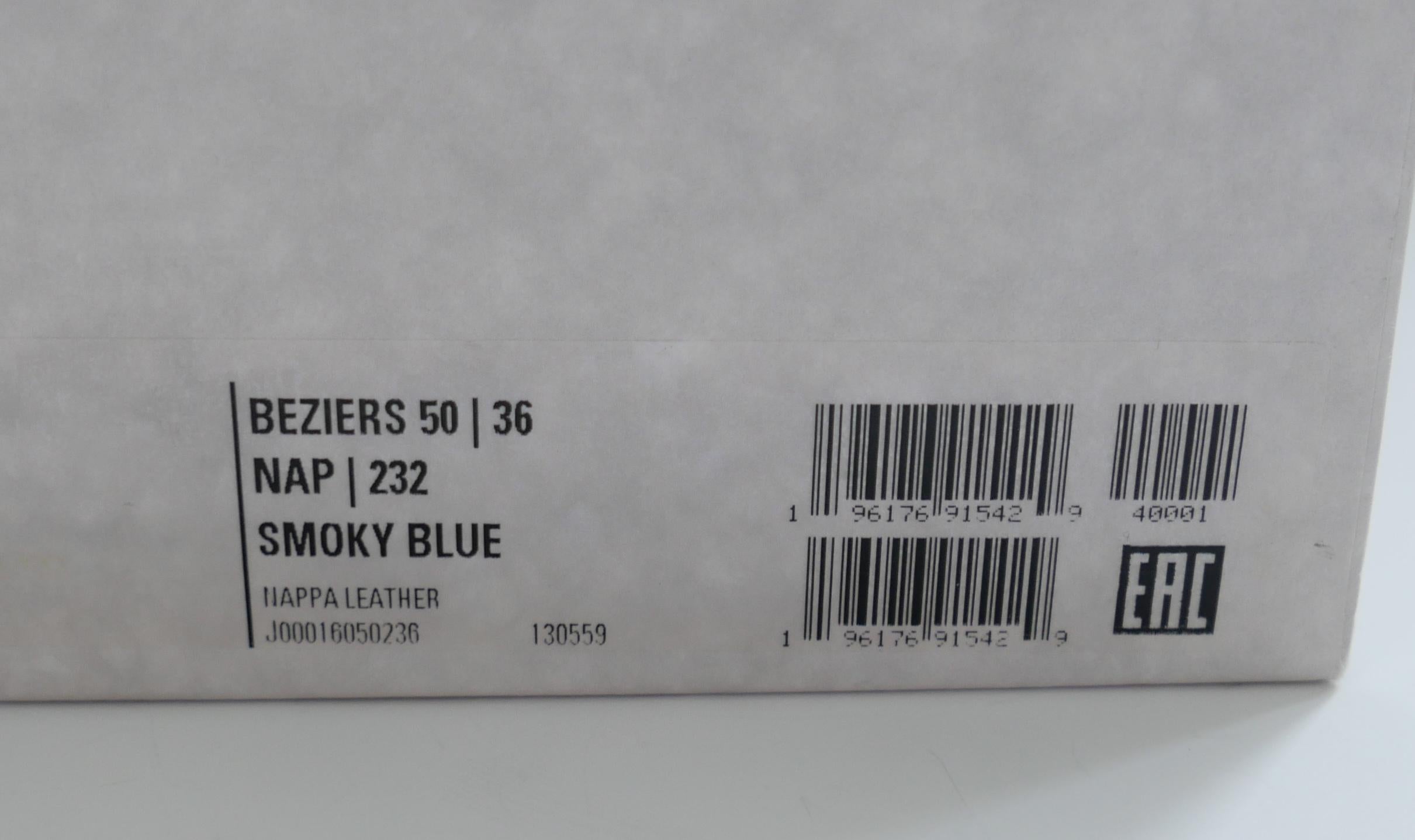 Jimmy Choo Beziers 50 Sandalias de tacón fino azul ahumado en venta 3