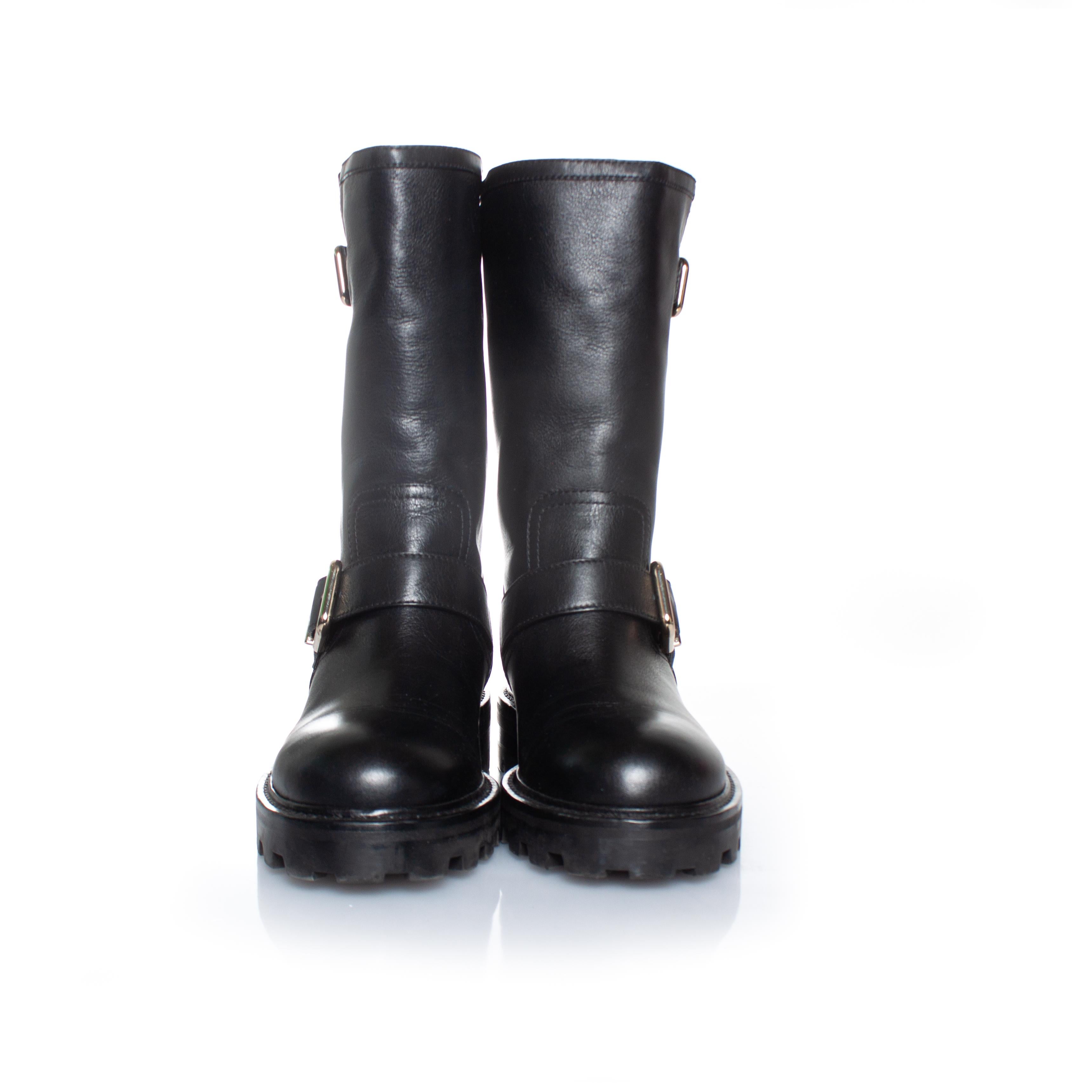 Jimmy Choo, Biker 2 leather boots In Excellent Condition For Sale In AMSTERDAM, NL