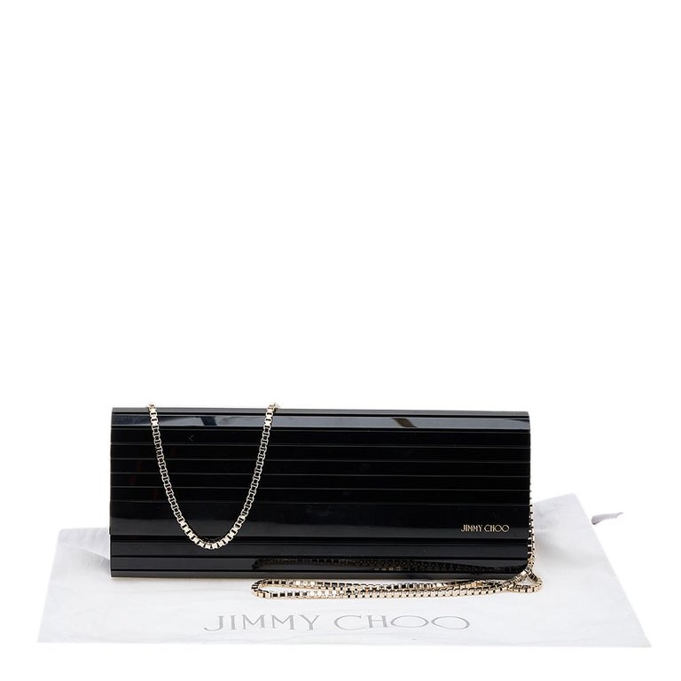 Jimmy Choo Black Acrylic Sweetie Chain Clutch at 1stDibs